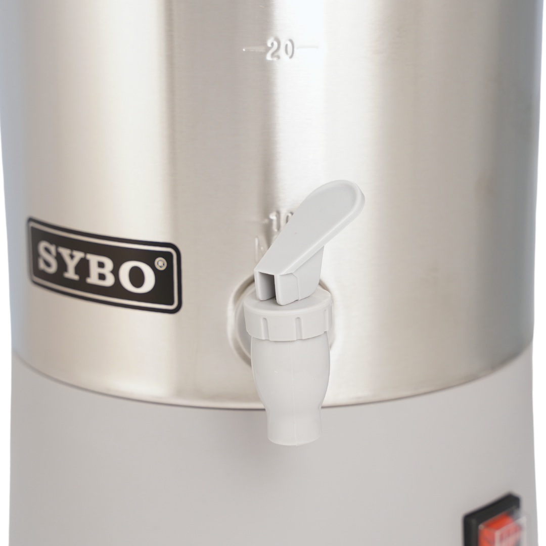 SYBO Commercial Stainless Steel Percolate Coffee Urn 40 Cup, 6.4L Grey