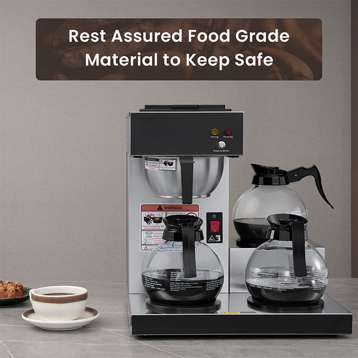 3 burner coffee maker best sale